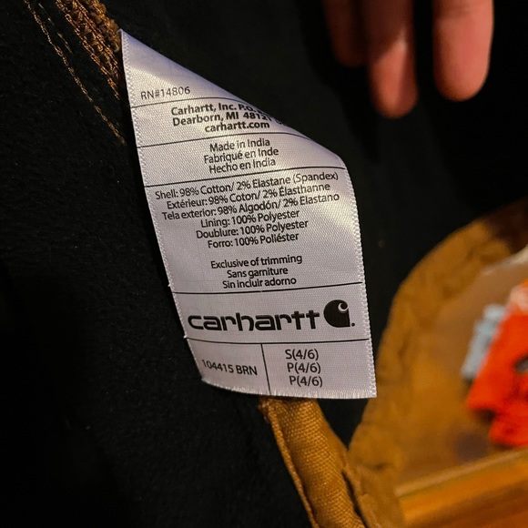 NWOT Carhartt Brown Canvas Fleece Lined Jacket♥️♥️ - Picture 6 of 10